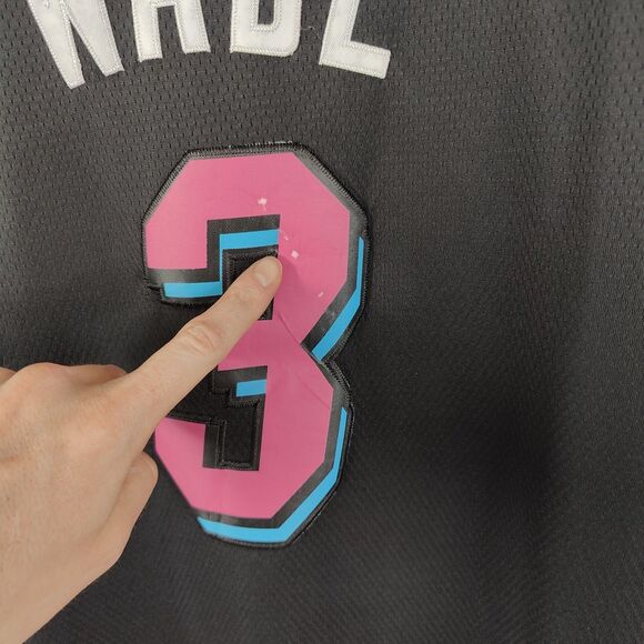 Nike NBA Miami Heat Dwayne Wade Vice City Edition Basketball Jersey Size 52 XL - Picture 6 of 7